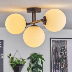 Gastor Plafonnier, Boule lumineuse Blanc, 3 lumières