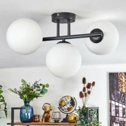Gastor Plafonnier, Boule lumineuse Blanc, 3 lumières