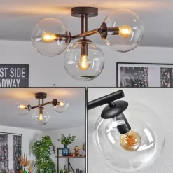 Gastor Plafonnier, Boule lumineuse Clair, 3 lumières