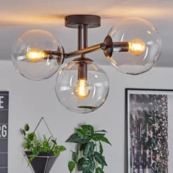 Gastor Plafonnier, Boule lumineuse Clair, 3 lumières
