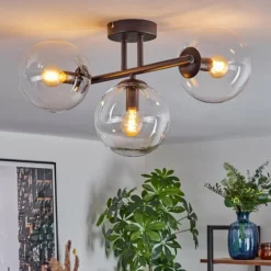 Gastor Plafonnier, Boule lumineuse Clair, 3 lumières