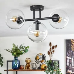 Gastor Plafonnier, Boule lumineuse Clair, 3 lumières