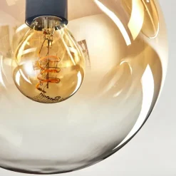 Gastor Plafonnier, Boule lumineuse Ambre, Clair, 3 lumières