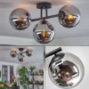 Gastor Plafonnier, Boule lumineuse Chrome, Fumé, 3 lumières