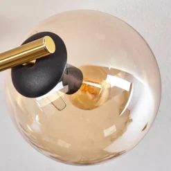 Gastor Plafonnier, Boule lumineuse 42 cm Or, Noir, 3 lumières