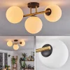 Gastor Plafonnier, Boule lumineuse 42 cm Or, Noir, 3 lumières