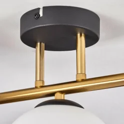 Gastor Plafonnier, Boule lumineuse 42 cm Or, Noir, 3 lumières