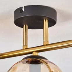 Gastor Plafonnier, Boule lumineuse 42 cm Or, Noir, 3 lumières