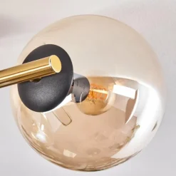 Gastor Plafonnier, Boule lumineuse 42 cm Or, Noir, 3 lumières