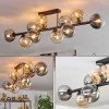 Gastor Plafonnier, Boule lumineuse Ambre, Clair, Fumé, 10 lumières