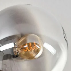 Gastor Plafonnier, Boule lumineuse Ambre, Clair, Fumé, 10 lumières