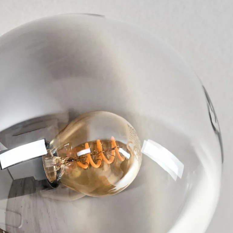 Gastor Plafonnier, Boule lumineuse Ambre, Clair, Fumé, 10 lumières