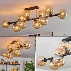 Gastor Plafonnier, Boule lumineuse Ambre, 10 lumières