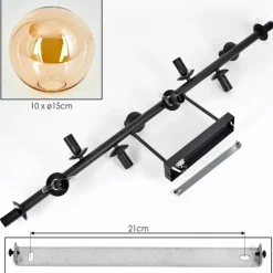 Gastor Plafonnier, Boule lumineuse Ambre, 10 lumières