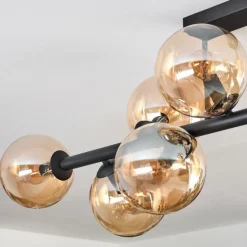 Gastor Plafonnier, Boule lumineuse Ambre, 10 lumières