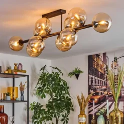 Gastor Plafonnier, Boule lumineuse Ambre, 10 lumières