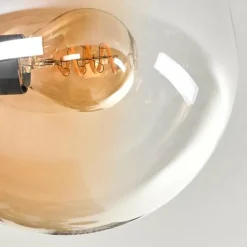 Gastor Plafonnier, Boule lumineuse Ambre, Clair, 10 lumières