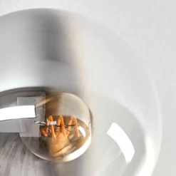 Gastor Plafonnier, Boule lumineuse Chrome, Clair, Fumé, 10 lumières