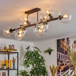 Gastor Plafonnier, Boule lumineuse Clair, 10 lumières