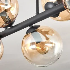 Gastor Plafonnier, Boule lumineuse Ambre, Clair, 6 lumières
