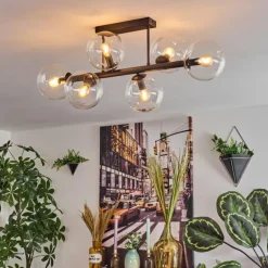 Gastor Plafonnier, Boule lumineuse Clair, 6 lumières