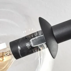 Gastor Plafonnier, Boule lumineuse Ambre, Clair, Fumé, 6 lumières