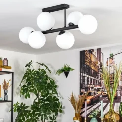Gastor Plafonnier, Boule lumineuse Blanc, 6 lumières