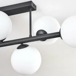 Gastor Plafonnier, Boule lumineuse Blanc, 6 lumières