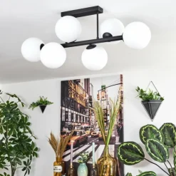 Gastor Plafonnier, Boule lumineuse Blanc, 6 lumières