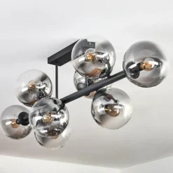 Gastor Plafonnier, Boule lumineuse Clair, Fumé, 8 lumières