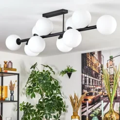 Gastor Plafonnier, Boule lumineuse Blanc, 10 lumières
