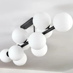Gastor Plafonnier, Boule lumineuse Blanc, 10 lumières