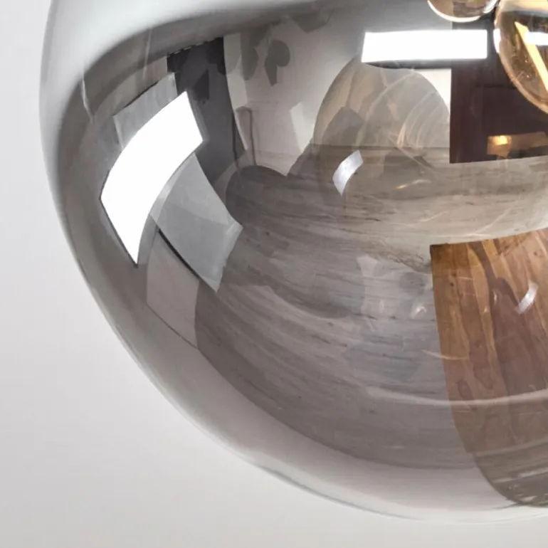 Gastor Plafonnier, Boule lumineuse Ambre, Fumé, 6 lumières