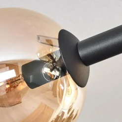 Gastor Plafonnier, Boule lumineuse Ambre, Clair, 8 lumières