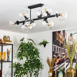 Gastor Plafonnier, Boule lumineuse Clair, 8 lumières