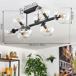 Gastor Plafonnier, Boule lumineuse Clair, 8 lumières
