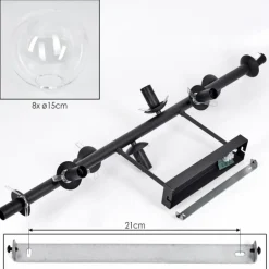 Gastor Plafonnier, Boule lumineuse Clair, 8 lumières