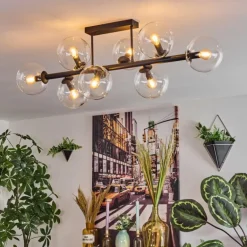 Gastor Plafonnier, Boule lumineuse Clair, 8 lumières