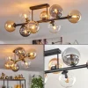 Gastor Plafonnier, Boule lumineuse Ambre, Clair, Fumé, 8 lumières