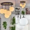 Gastor Plafonnier, Boule lumineuse 45 cm Blanc, 5 lumières
