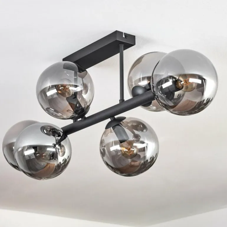Gastor Plafonnier, Boule lumineuse Fumé, 6 lumières