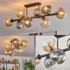 Gastor Plafonnier, Boule lumineuse Ambre, Clair, Fumé, 8 lumières