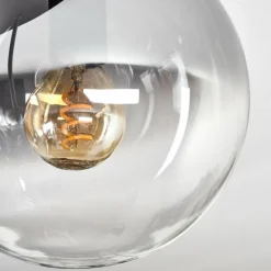 Gastor Plafonnier, Boule lumineuse 45 cm Clair, Fumé, 5 lumières