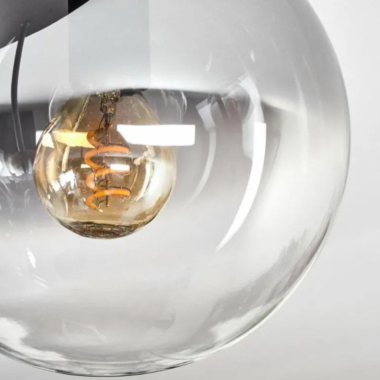 Gastor Plafonnier, Boule lumineuse 45 cm Clair, Fumé, 5 lumières