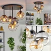 Gastor Plafonnier, Boule lumineuse 45 cm Ambre, Clair, Fumé, 5 lumières