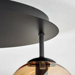 Gastor Plafonnier, Boule lumineuse 45 cm Ambre, Clair, Fumé, 5 lumières
