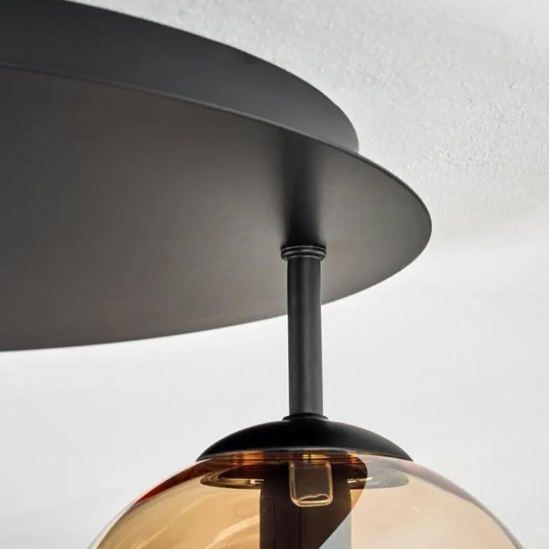 Gastor Plafonnier, Boule lumineuse 45 cm Ambre, Clair, Fumé, 5 lumières