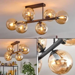 Gastor Plafonnier, Boule lumineuse Ambre, 6 lumières