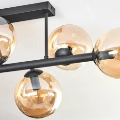 Gastor Plafonnier, Boule lumineuse Ambre, 6 lumières