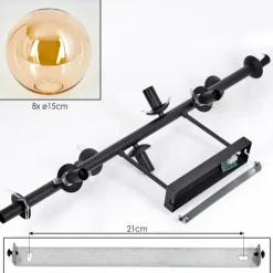 Gastor Plafonnier, Boule lumineuse Ambre, 8 lumières